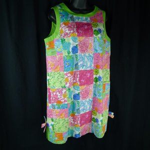 Ladies Lilly Pulitzer Patchwork Print Shift Dress